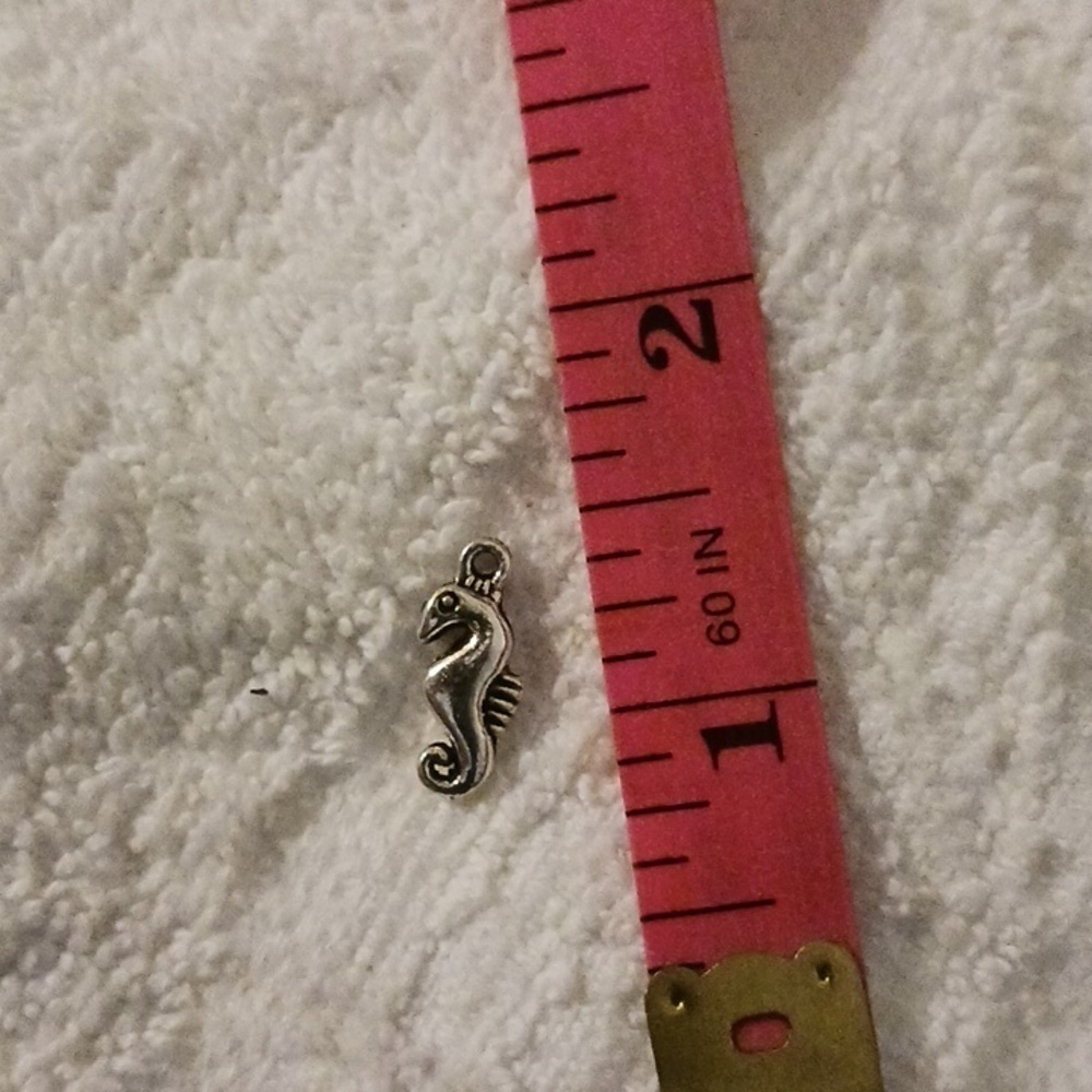 NWOT - Tibetan Silver Pendant Charms for Jewelry - Small Seahorse